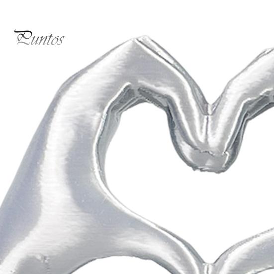 Desktop Love Hand Statue 3D Printed Gesture Figurine Heart Shape Ornament Sculpture Home Office Wedding Party Decoration PLA
