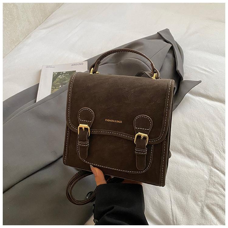 Retro fashion backpack women s winter new trend handbag student class casual women s bag