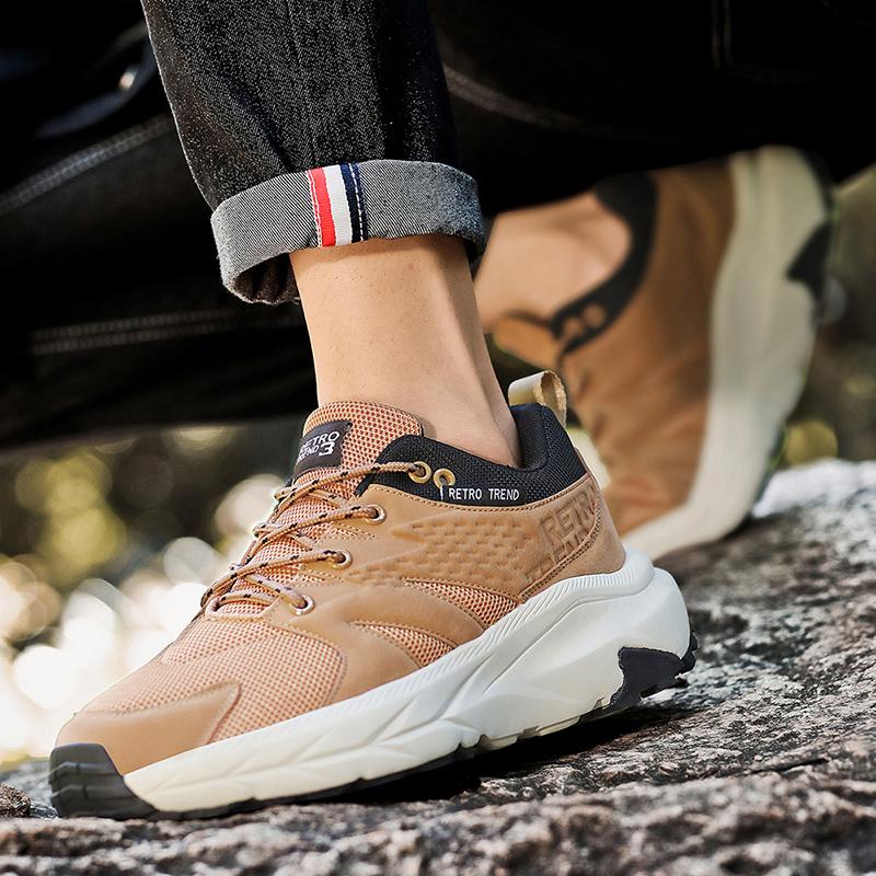 Men's Running Shoes for Women Autumn Jogging Sports Shoes Mesh Breathable Sneakers Men thick sole walking shoes male footwear