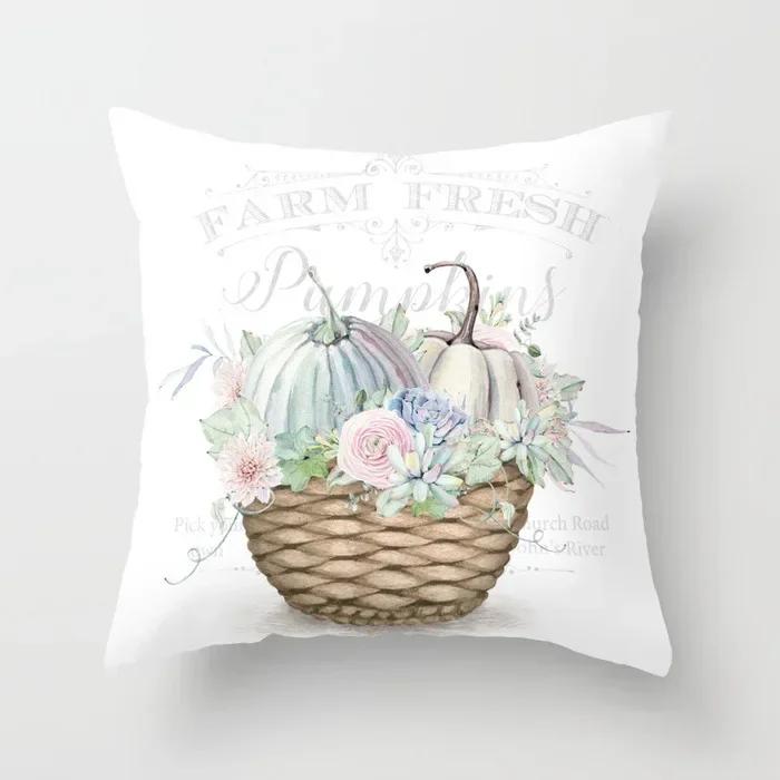 Pumpkins Cushion Cover Happy Halloween Pillow Covers Cartoon Home Decor Soft Peach Skin for Sofa Bed Decorative Cases 45x45cm