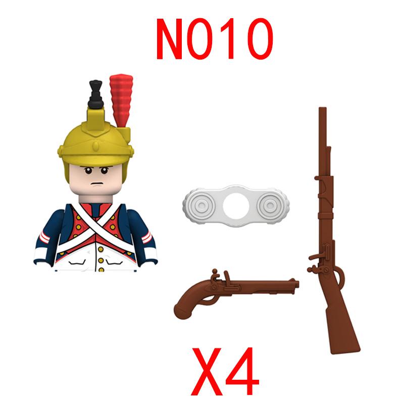 Napoleonic War Military Building Blocks Mini Bricks Figures Gifts Weapons Funs Equipments Russian France UK Italy Solider Toys