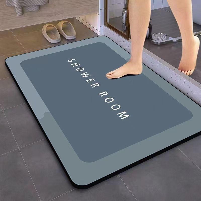 

Диатомитовая Земля Коврик для Ванной Противоскользящий Впитывающий Напольный Коврик Быстросохнущий Коврик для Ног Душ Прачечная Туалет Спальня Кухня Прихожая 1 шт. 400MMx600MM синий