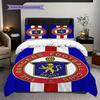 Scp Portugal Emblem Three-piece set (1 * duvet cover + 2 * pillowcase, without core) 2D Flat Duvet cover and pillowcase Christmas birthday gift