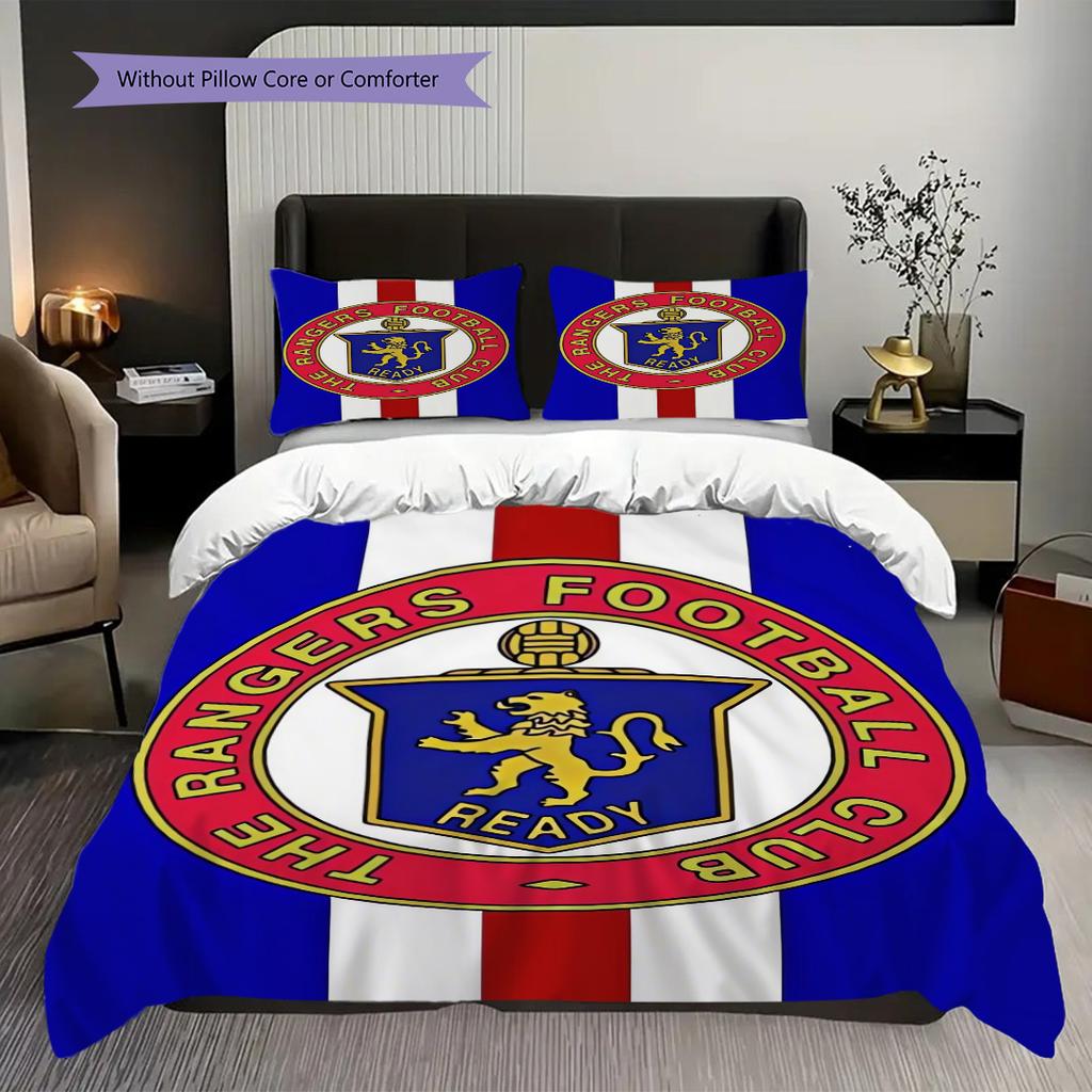 Scp Portugal Emblem Three-piece set (1 * duvet cover + 2 * pillowcase, without core) 2D Flat Duvet cover and pillowcase Christmas birthday gift