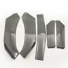 5Pcs/1set Universal Car Front Bumper Lip Spoiler Splitter ABS Body Kit Canard Lip Splitter - Automotive Accessory