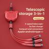 Versatile 3 In 1 Cable Mini Usb Cable Micro Quick Charge Apple Supplies Android