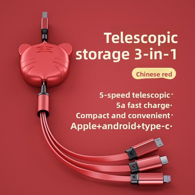 Versatile 3 In 1 Cable Mini Usb Cable Micro Quick Charge Apple Supplies Android