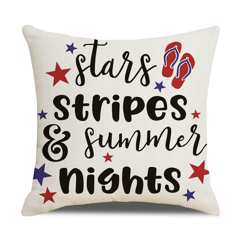 

New Home Letter Independence Day Sofa Office Linen Pillow Cover Cushion Cover 45 * 45Cm (without core)