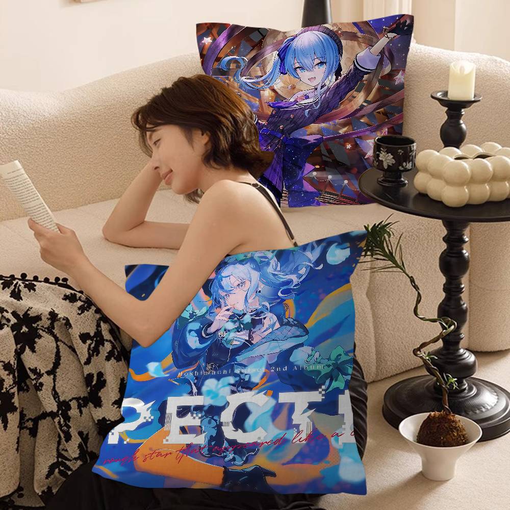 Hololive Hoshimachi Suisei Niedliche Kissenhülle Sofakissenbezug Heimzimmer Dekoration Kindergeschenk