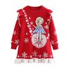 Aisha Woolen Dress for Girls - Elsa Frozen 2025 Spring/Autumn Collection Sweater Dress
