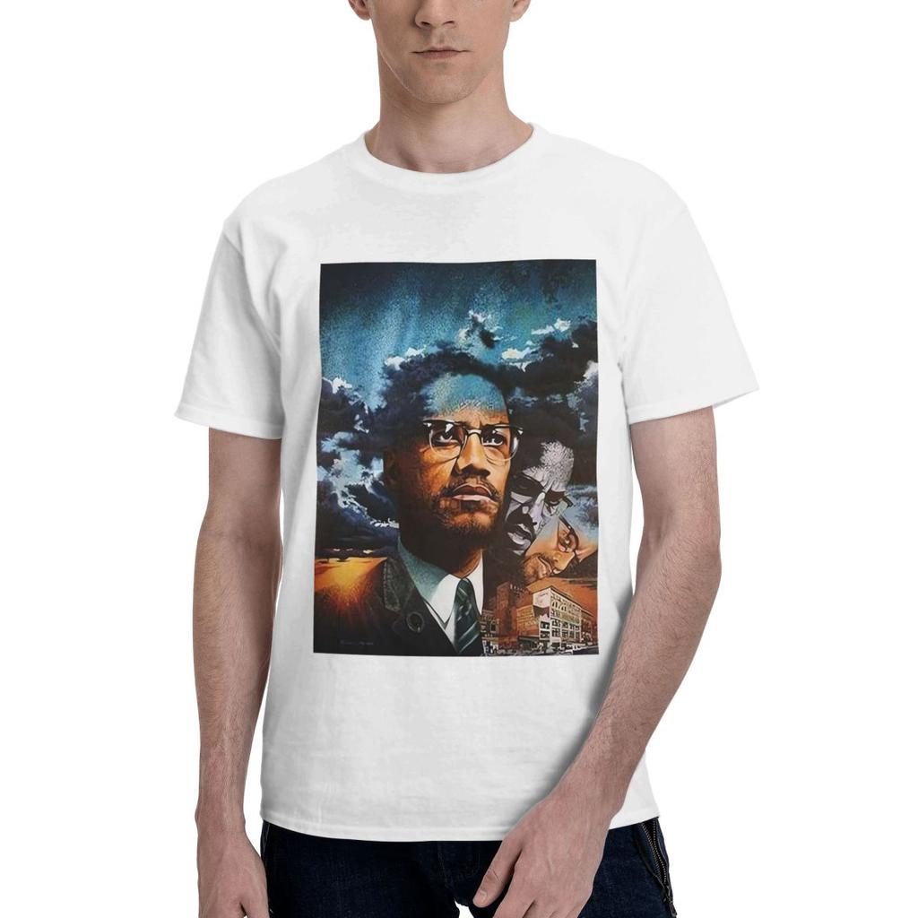 Malcolm X Graphic 100 Cotton Casual Breathable Confortable Manga Funny TShirt For Men Clothes Men