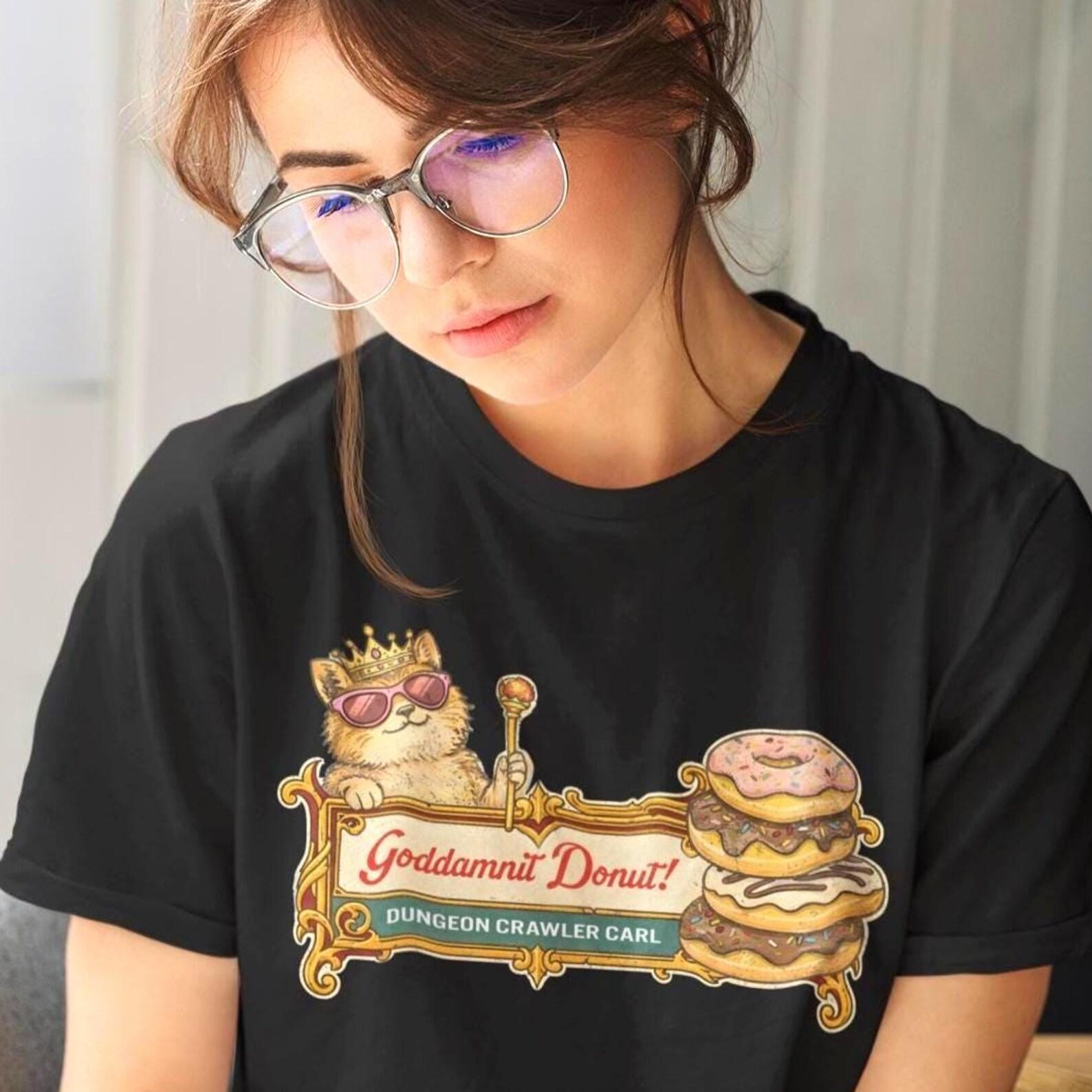 Retro God Damnit Donut Tshirt -Dungeon Crawler Carl Shirt,Princess Donut and Mongo,Bookish 4XL