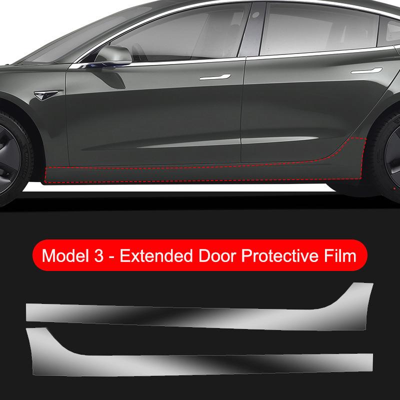 For Tesla Model3/Y 2017-2025 Front Door Rear Door Protective Film Invisible Car Clothing TPU Film Decoration for Model Y Juniper