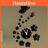 Eleganter 3D Spiegel Schmetterling Blume Uhr Wandaufkleber Wandtattoo Für Heimdekoration