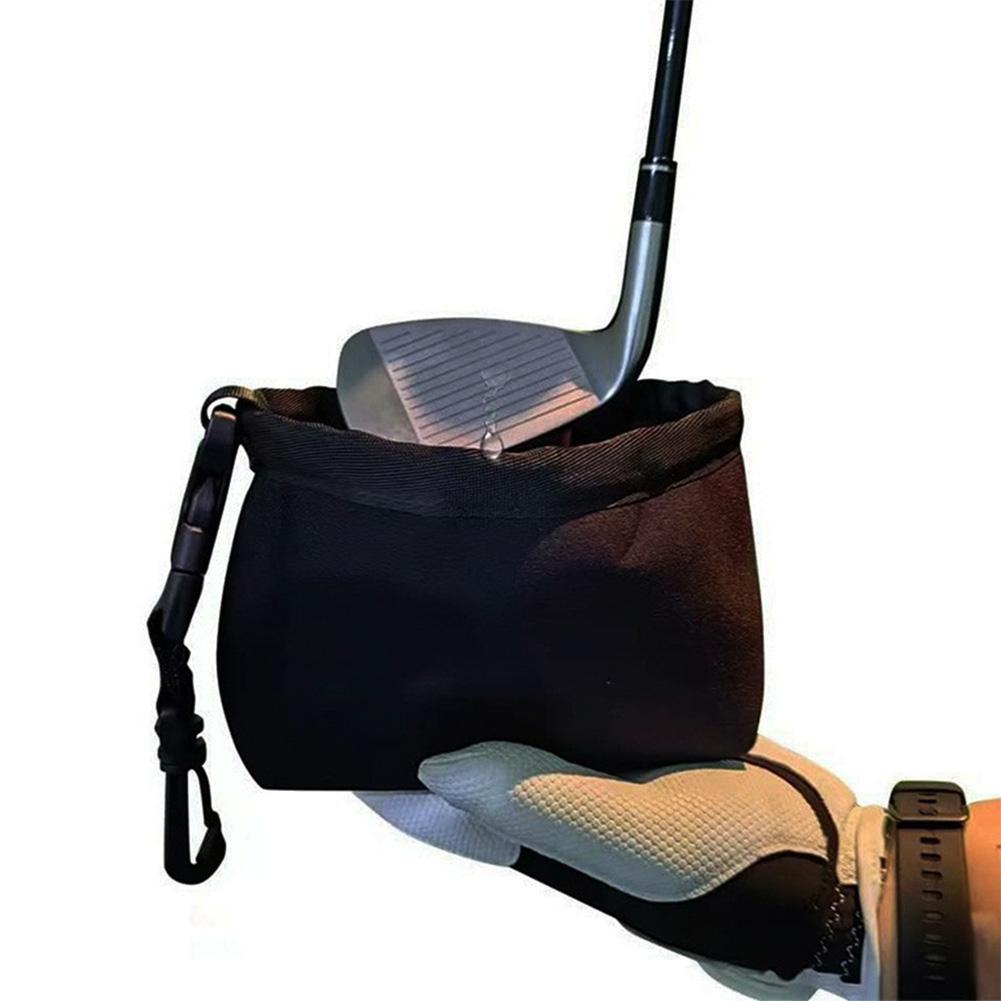 

Portable Golf Accessory Cleaning Bag with Detachable Clip Golf Cleaning Bag Waterproof Liner Cleans Club Grooves Dry Exterior China Mainland