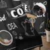 Kaffeebohnen Lässige Schwarze Fenster Tüll Vorhänge für Wohnzimmer Schlafzimmer Hotel Luxus Dekoration Transparente Vorhänge