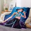 1pc Huntrix Flannel Blanket [Cozy Throw Blanket] For Sofa, Bed, Travel, Camping, Livingroom, Office, Couch, Chair, And Bed