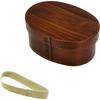 Osaka Choseido Magewappa Bento Box, Oval, Single Tier, Divided, Lunch Band, Bonus Included, Small, 450cc, Beige Band