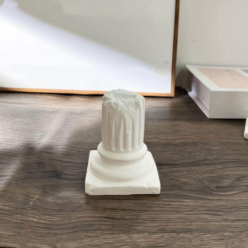 Weißer Gips Römische Säule Ringständer Luxuriöser Ring-Ausstellungsständer Hohe Qualität