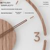 2022 Nordic Solid Wood Silent Quartz Wall Clock for Living Room