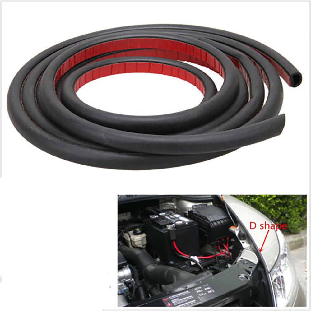 8M Small D Shape Strip Trim Rubber Weatherstrip Car Door Window EPDM Tape Edge