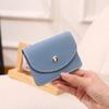 Short Clutch Mini Wallet Magnet Buckle Solid Color Card Holder Portable Thin Card Bag  Men