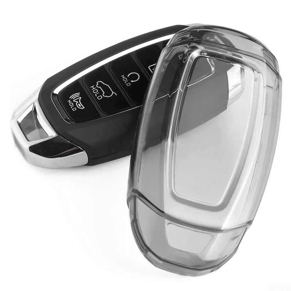 Black Transparent Key Fob Case Cover Elantra Palisade