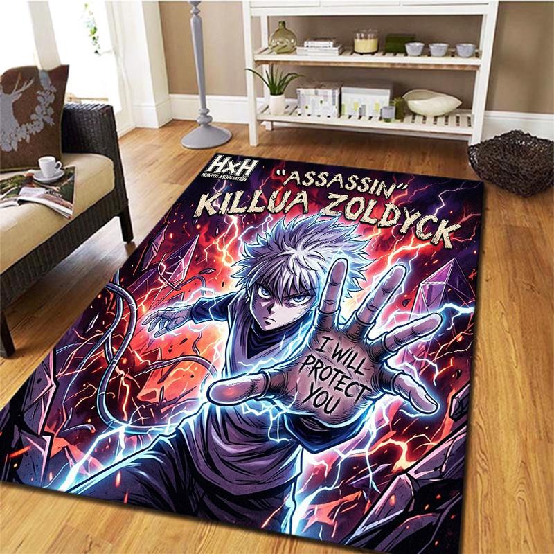 Hunter X Hunter Teppich Teppich für Wohnzimmer Schlafzimmer Zuhause Sofa Dekoration Kinder Spielen Rutschfeste Bodenmatte