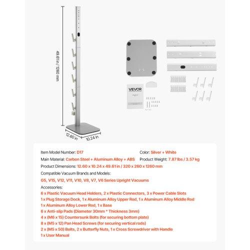 VEVOR Vacuum Stand, Compatible with Dyson G5 V15 V12 V11 V10 V8 V7 V6 Series Upright Vacuums Cleaners & Accessories