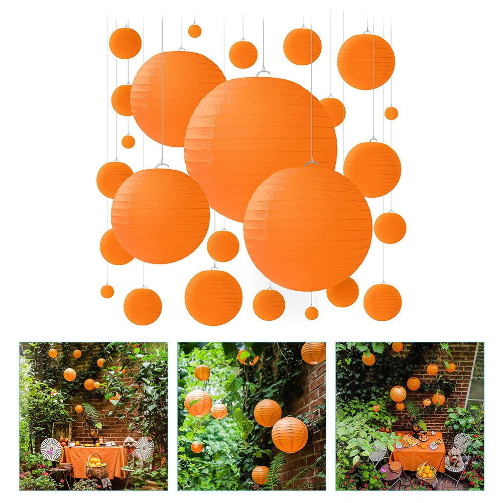 

25Pcs Hanging Paper Lanterns Exquisite Round Festival Decor for Outdoor Indoor Celebration Wedding Birthday Japanese Inspired other