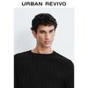 UR Men's Textured Crew Neck Knit Sweater