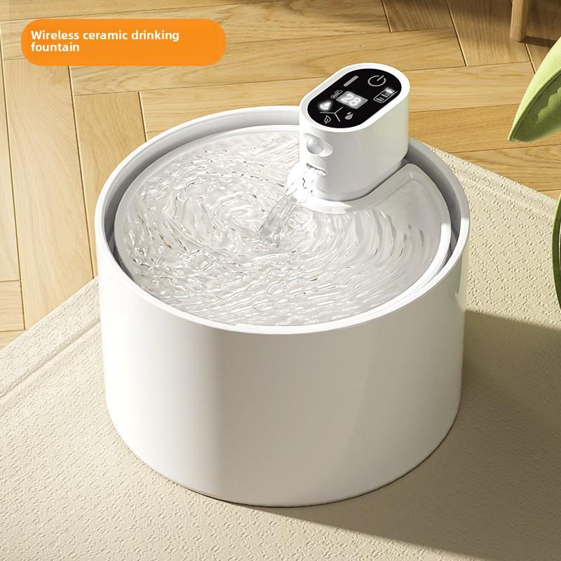 

Автоматический керамический диспенсер для воды для кошек, поилка для домашних животных, отключенный поток, циркуляция воды для собак и кошек