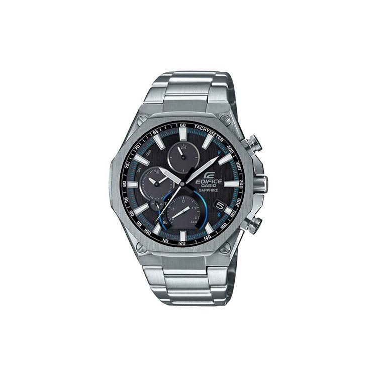 

Casio Edifice Bluetooth Solar Classic Three Eye Six Needle Quartz Watch Men watches Black EQB-1100YD-1APR Black Dial