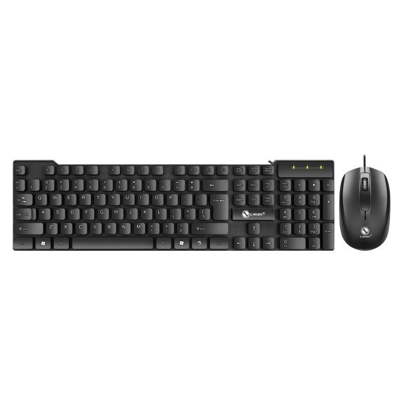 Limei T13 Wired Keyboard and Mouse Set, USB-Compatible for Desktop and Laptop Office Use.