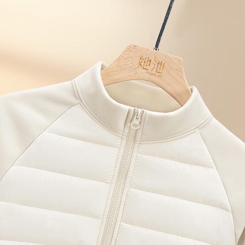 Damen Stehkragen Reißverschluss Spleiß Winterjacke