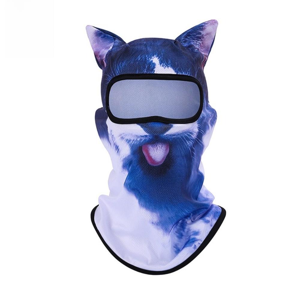 Ice Silk Balaclava Mask 3D Animal Print Cooling Face Mask Sun Protection Mask For Cycling