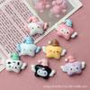 10Pcs Kawai Bright Surface Cartoon Winged Stars Series Resin Flat Back Scrapbook Figurine Diy Bow Decor Accessories Crafts A27