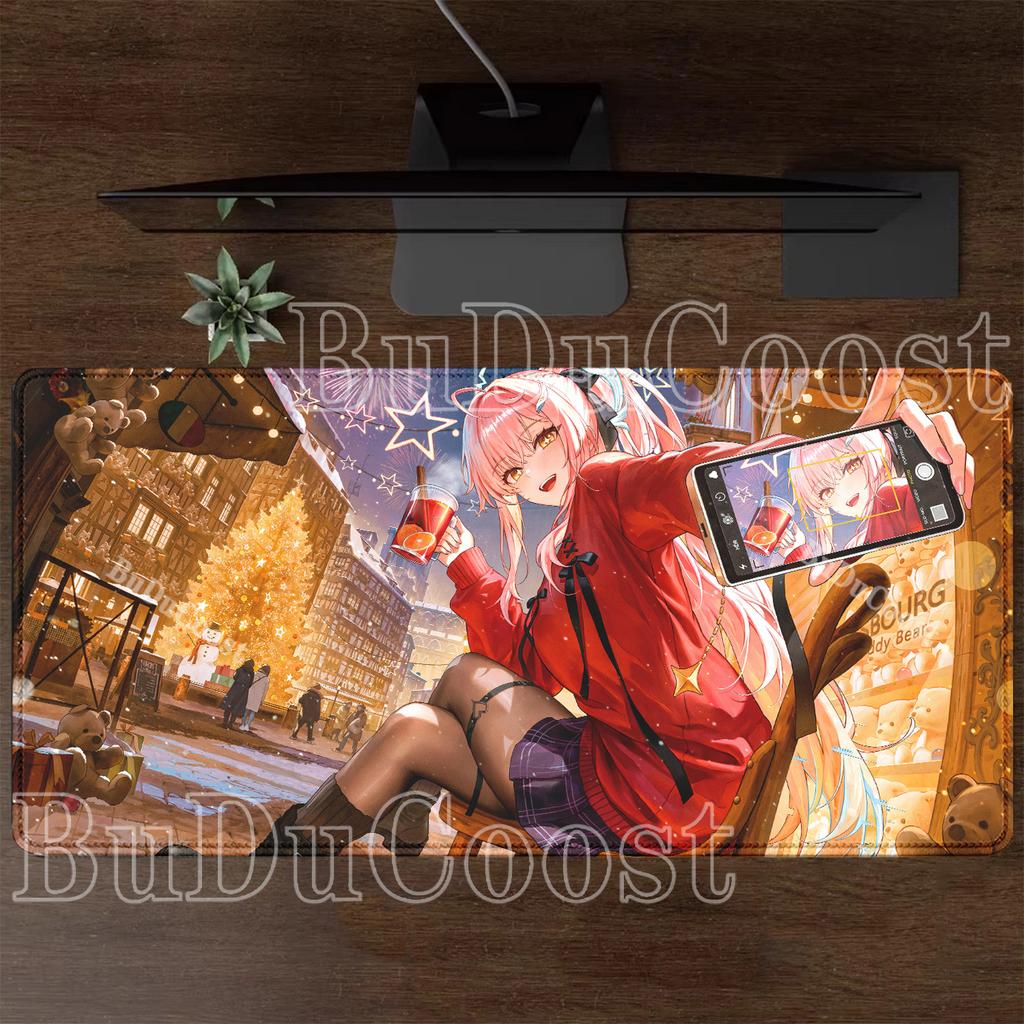 Gaming Wuthering Waves Aemeath Mouse Pad Anime Kawaii Girl Keyboard HD Printing Overlock Mousepad PC Office Accessories Desk Mat