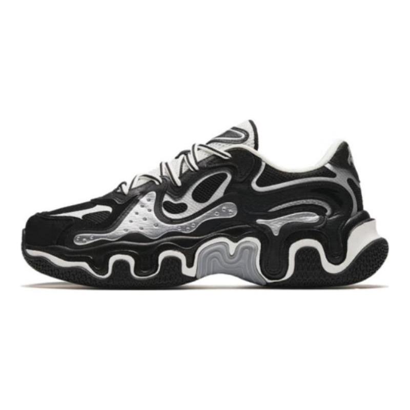 Anta Men Versatile Cushioned Low-top Casual Shoes Black White Silver 112428855-2 41