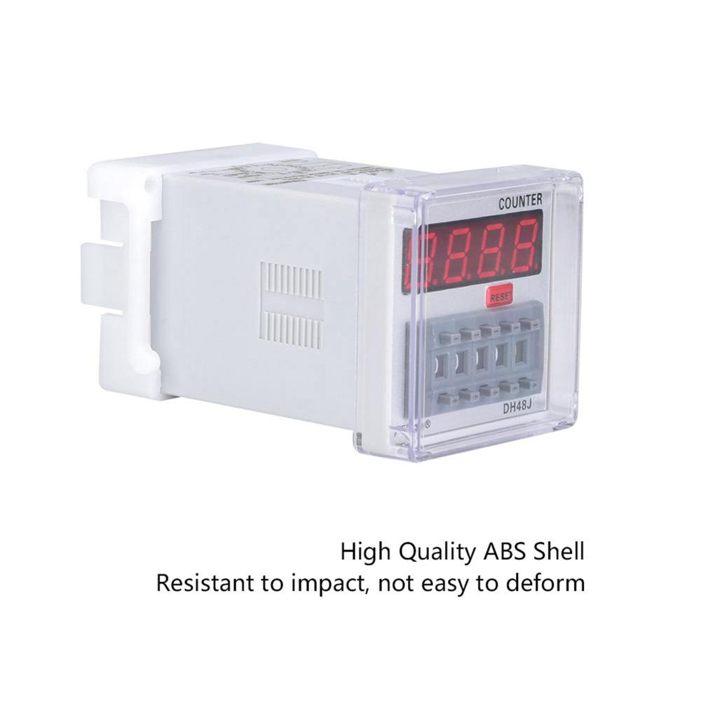 Control Device DH48J‑A Digital Counter 24V AC/DC 220V AC Relay Module 11-Pin LED Display LED Counter Relay Delay Applications