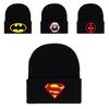 Spiderman Batman Knit Beanie Acrylic Thermal Rolled Brim Winter Hat For Adults Fans