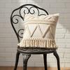Hidden Zipper Sofa Cushion Case Modern Throw Pillow Cover Elegant Bohemian Fringe Pillow Cover  Inn