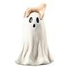 Halloween Party Table Decor Ghost Figurine, Cute Statue with Creepy Cape Fingers, Resin Figurine for Home Desk Decor, Funny Indoor Hand-carved