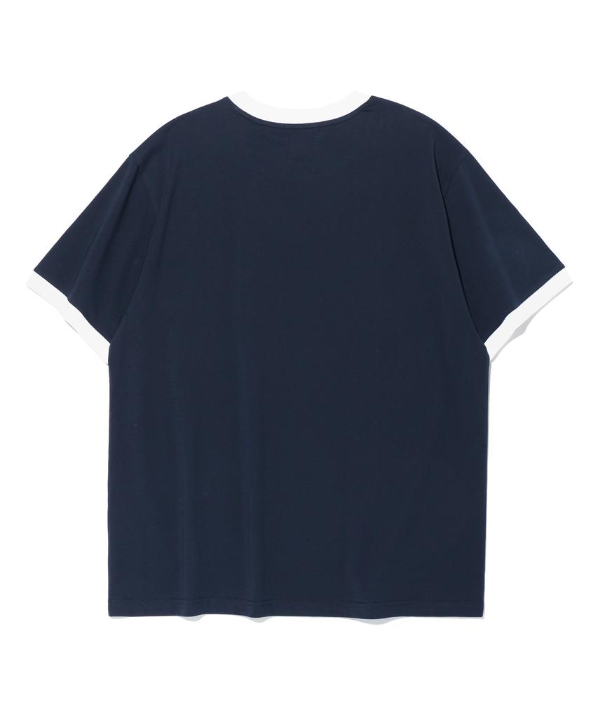 Sigeunipikeonteu Western Ringer Short Sleeve T-Shirt Dark Navy (Lp7Tu443-067)