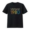 43th Birthday T Shirt Vintage 1980 For Best Friend Unisex Vintage Fashion Stretched Stylish Homme Breathable Casual