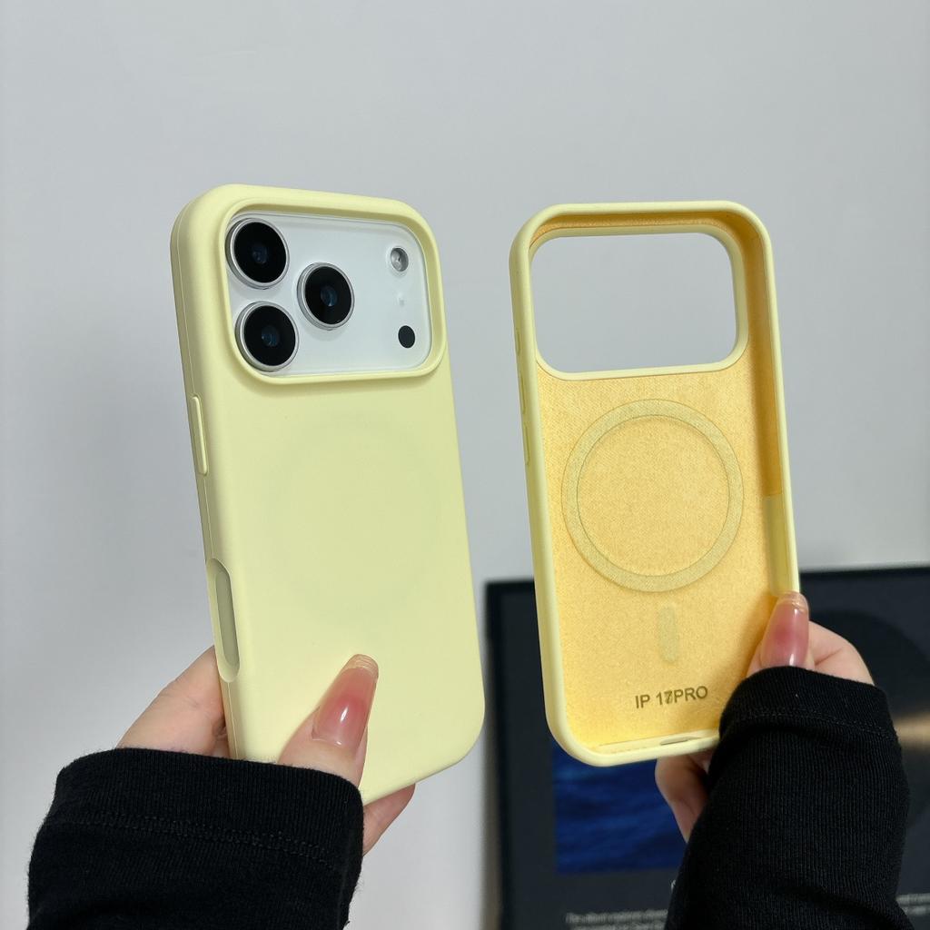 Official Solid Color Liquid Silicone Magsafe Phone Case for IPhone 17 Pro Max 16 15 14 13 12 11 Magnetic Wireless Charge Cover
