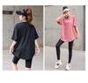 Women's Plus Size Yoga Set: Loose Short Sleeve T-Shirt & Gym Shorts