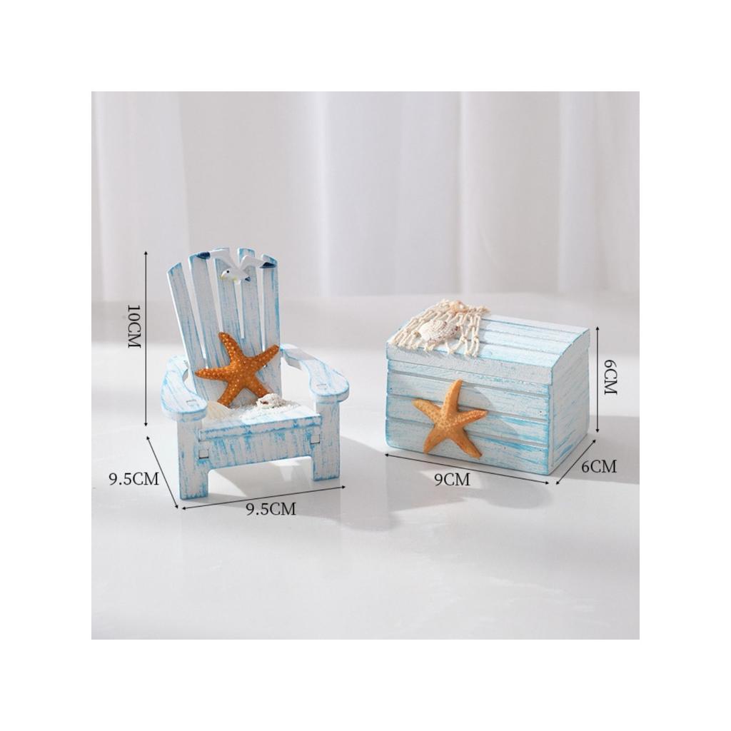 Mini Beach Chair Small Box Ornament, Suitable for Bedroom, Living Room, and Desktop Decoration
