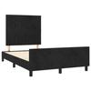 VidaXL Cadre de Lit avec Tête de Lit, Lit Rembourré, Lit Double, Lit Adulte de Chambre à Coucher Intérieur, Moderne, Noir 3270592