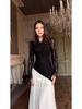 Spring 2025 Elegant Retro Long Sleeve Waist-Cinching Dress